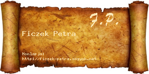 Ficzek Petra névjegykártya